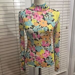 AFRM Floral Mesh Top